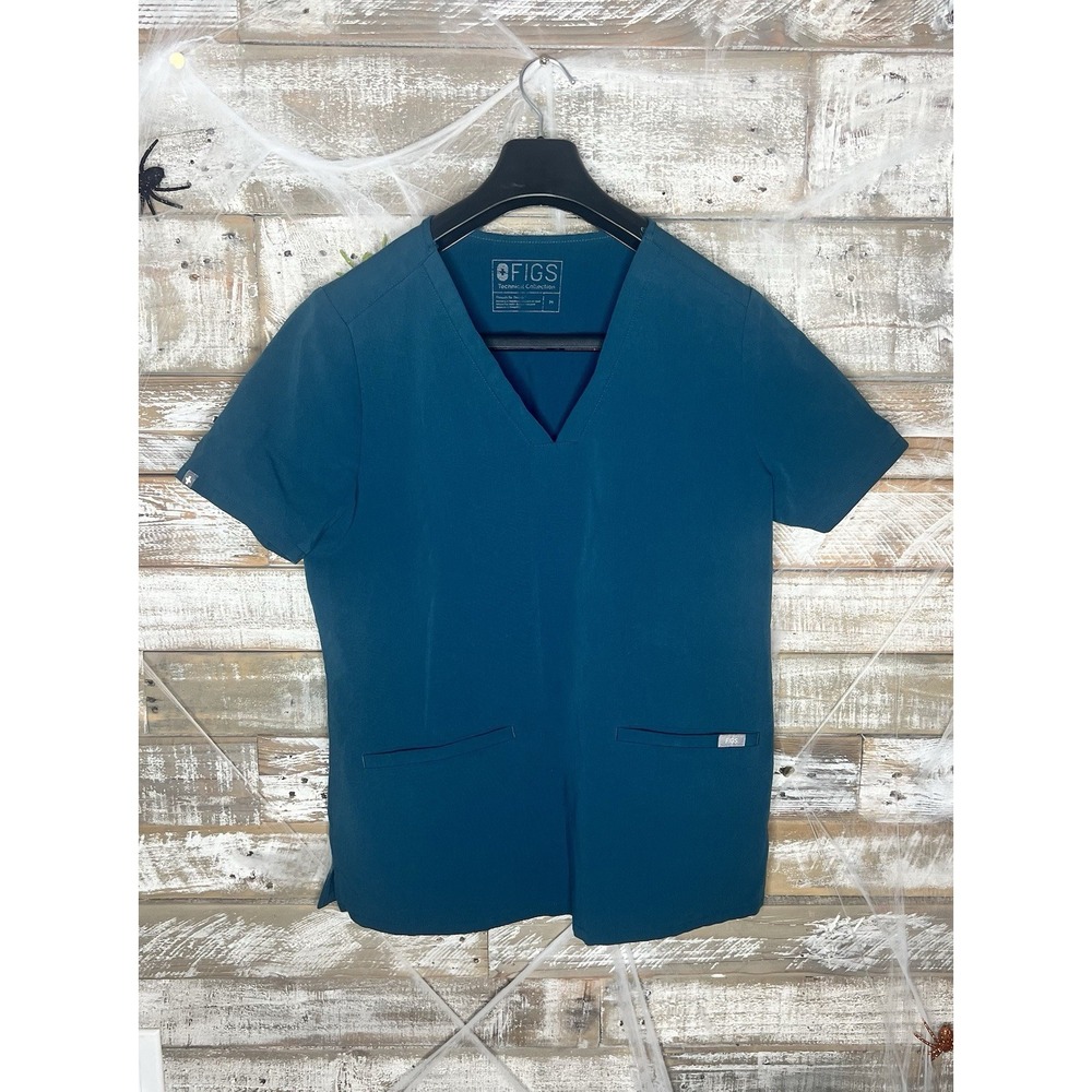 Figs womens v‎ neck front pockets Technical Collection top M